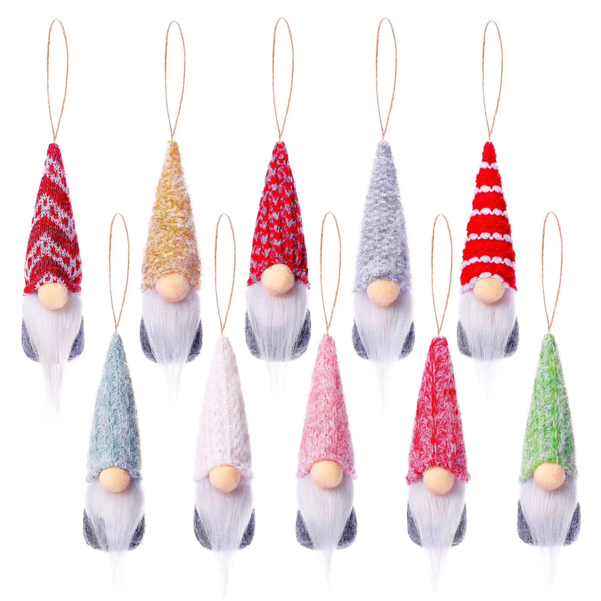 2024  Christmas Faceless Collectible Plush Dwarf Doll Handmade Elf Home Pendant Christmas Tree Hanging Ornaments Decorations