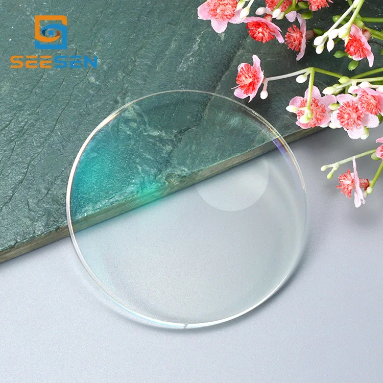 1.56 round top lenses flat resin plastic glasses bifocal lens
