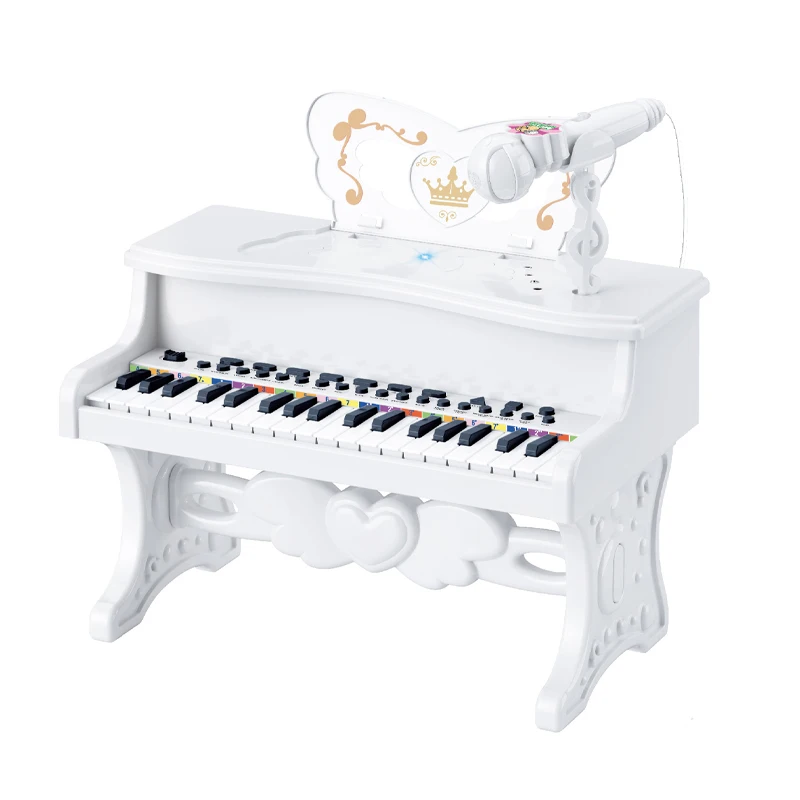 QS Factory Music Kids Toy Electric Keyboard Electronic Play Recording MP3 Piano Musical Instruments Toys With Microphone Lights