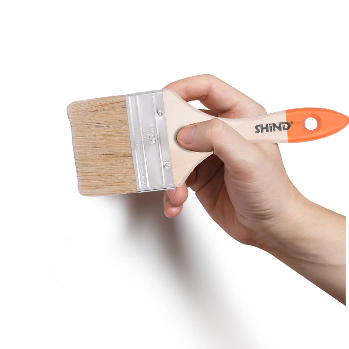 SHIND 33628 Wall Paint Brushes Wooden Handle Paint Brush 3inch/75mm Soft Bristle Synthetic Fiber Professional Painting Tools