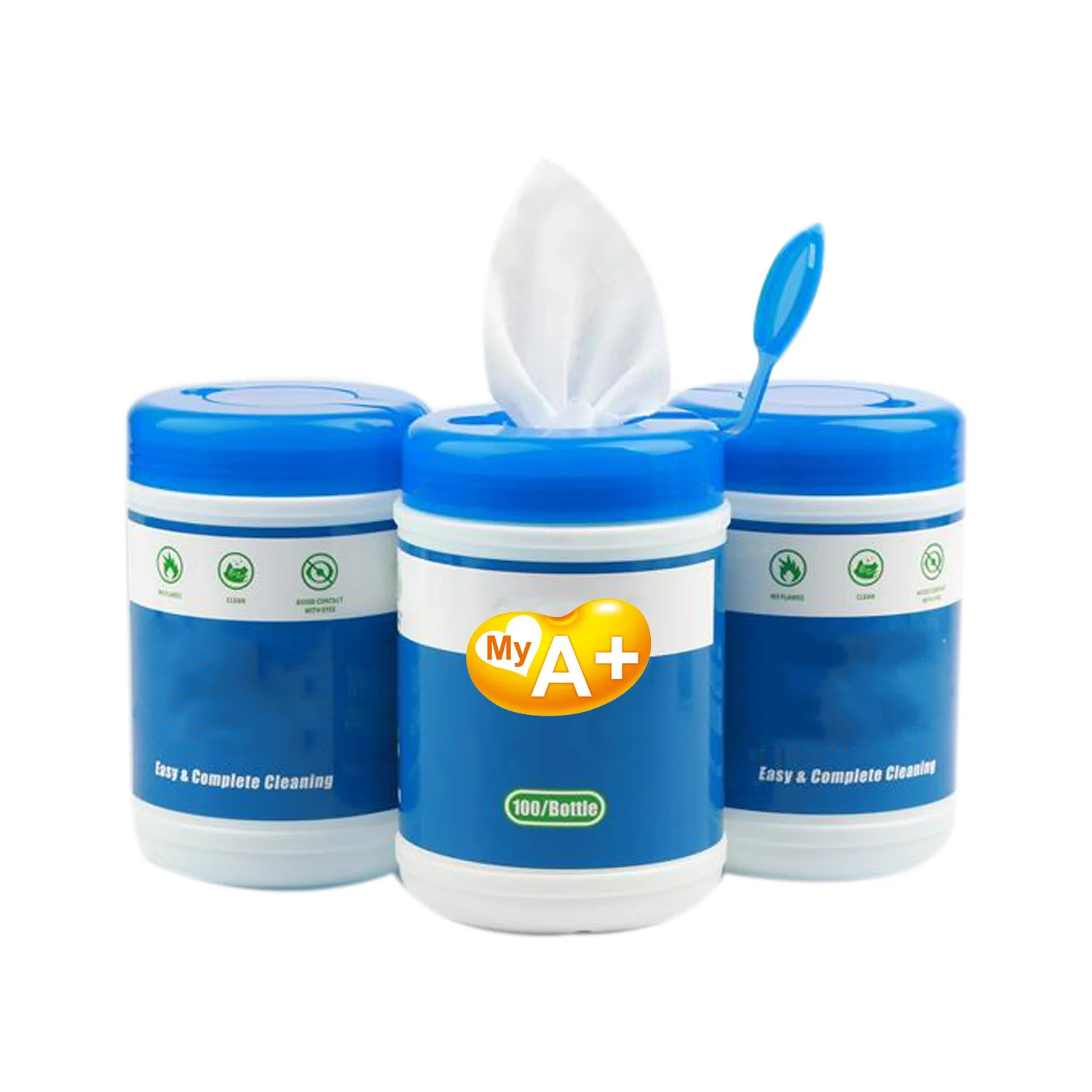 Custom Logo Chemical Free Sensitive Water Wet Wipes 100PCS/120PCS Cleaning Baby Wipes Canister