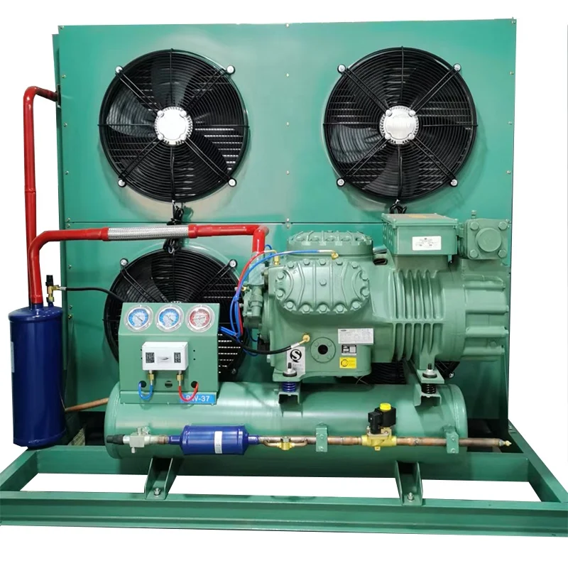 Industry Refrigeration Condensing Unit Air Cooled  Semi Hermetic Condensing Unit For Freezer Chiller Cold Room