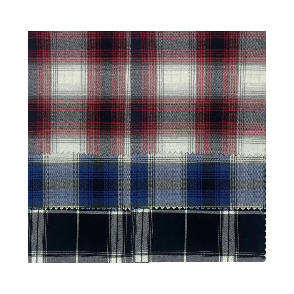2024 Factory wholesale Anti-static Abrasion-Resistant Anti-pill  high quality Yarn-dyed checks pure rayon fabric for men shirts