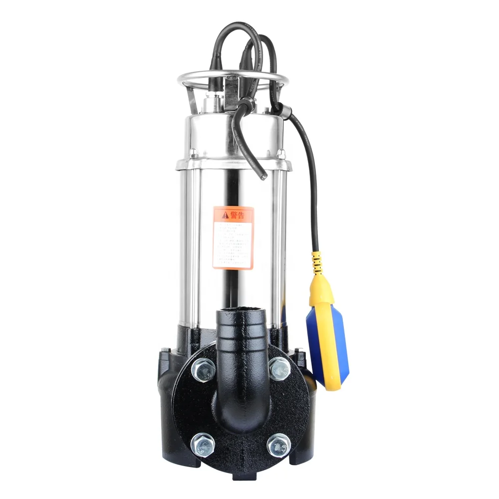 1.1kw automatic Electric Motor Stainless steel submersible cutting waste water sewage grinder pump