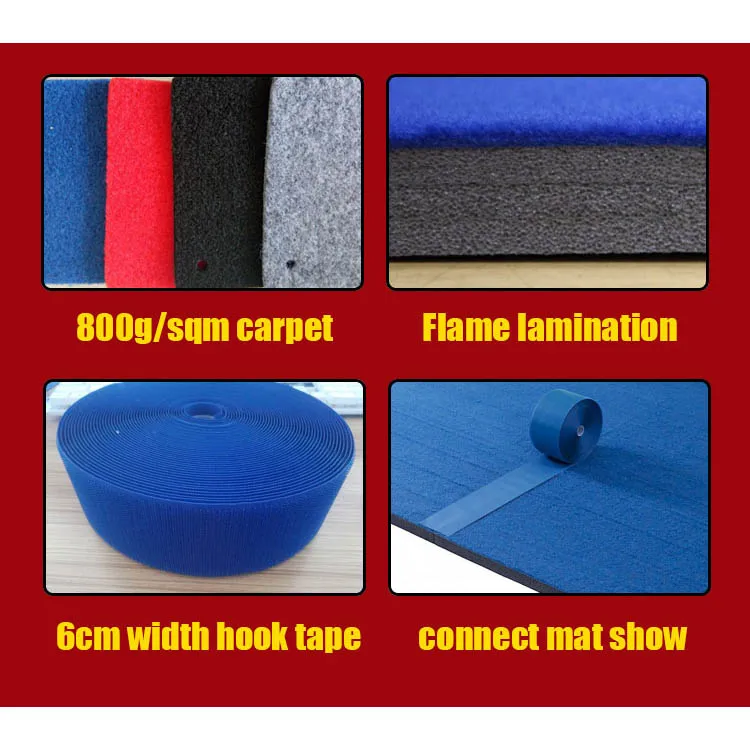 wholesale Cheerleading mats carpet surface wrestling mats New material XPE foam fitness Mat for Fitness Dance use