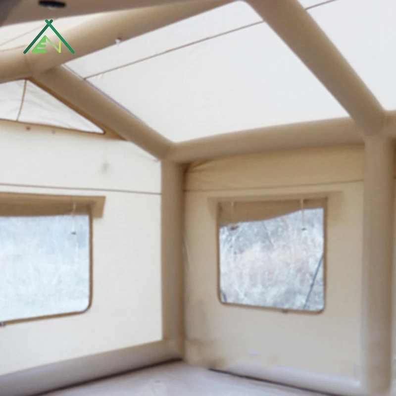 waterproof spray paint big party-tent 10m hexagon sport air beam outdoor floating island stage canopy inflatable tent