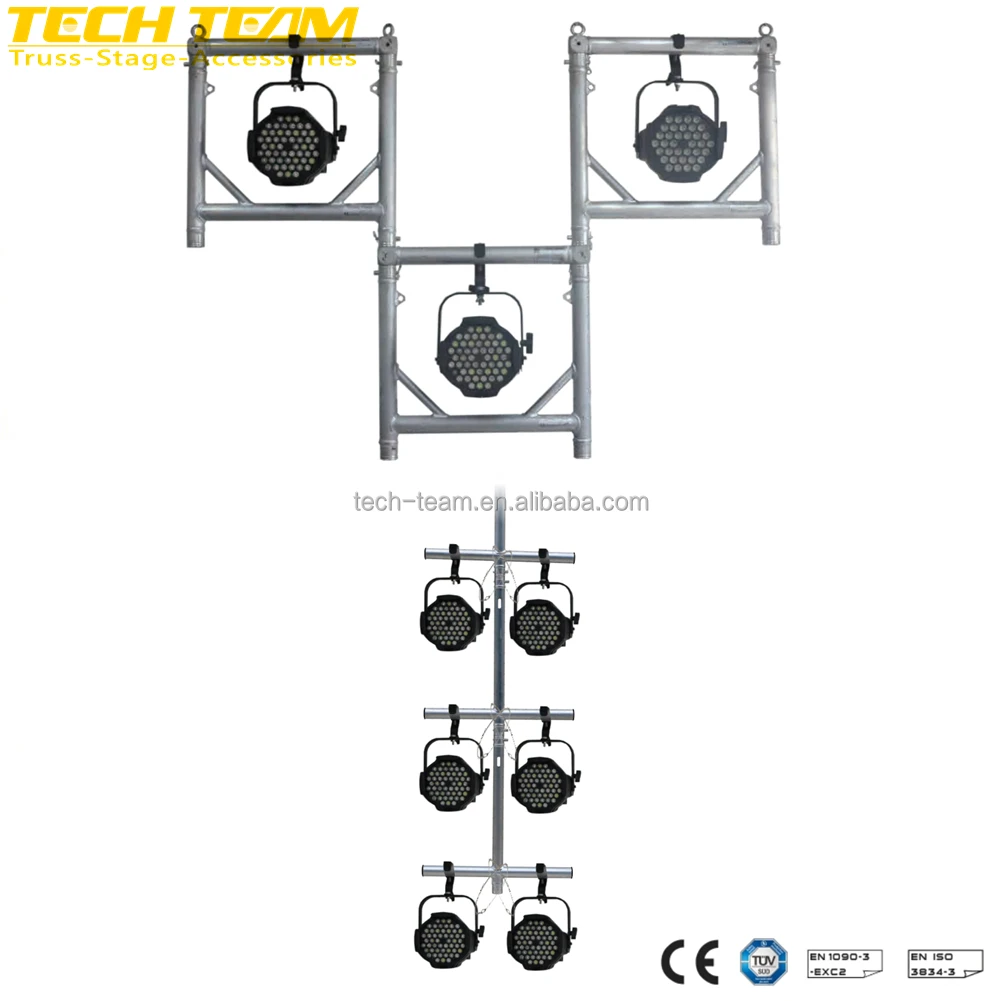 Aluminum U Frame and Top for Stacked Truss Lighting Kits for Outdoor and Indoor Events
