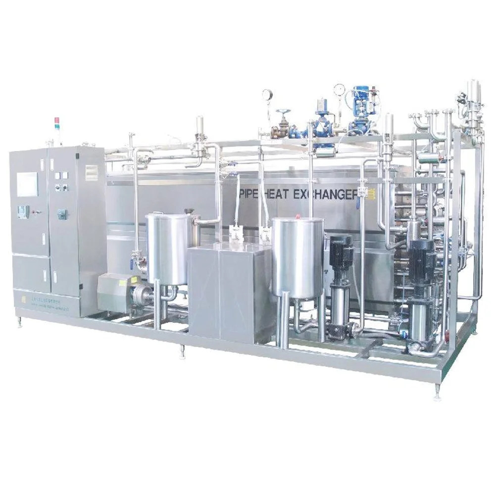 Tubular Pasteurizer 1000L Milk Production Line Milk Processing Plant 2000L UHT sterilizer beverage Pasteurisation for Cider