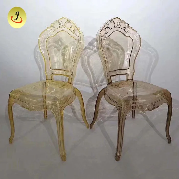 stackable luxury wedding chairs event gold transparent plastic chairs bella princess chair