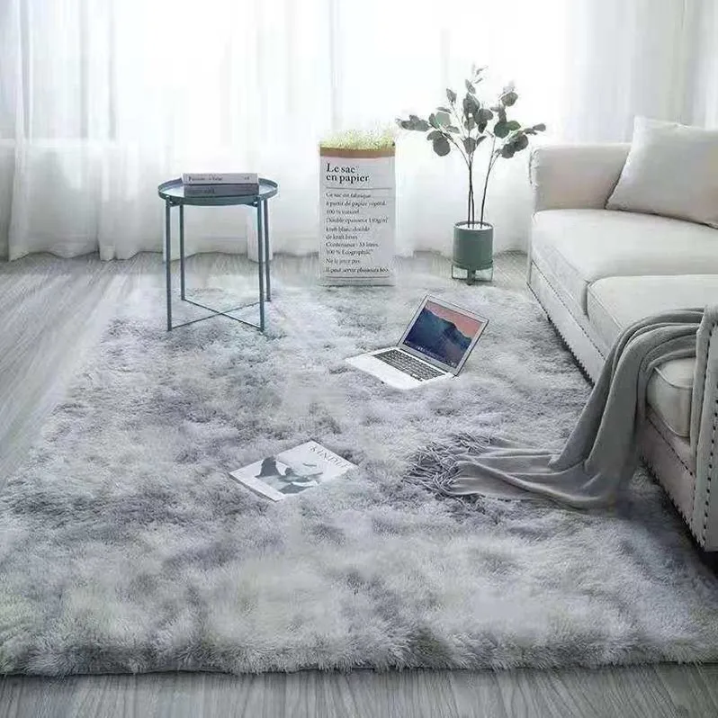 Customizable Popular Modern design 100%polyester Living room 3d Shaggy Rug Area Rug Non-slip back design  Solid and Durable