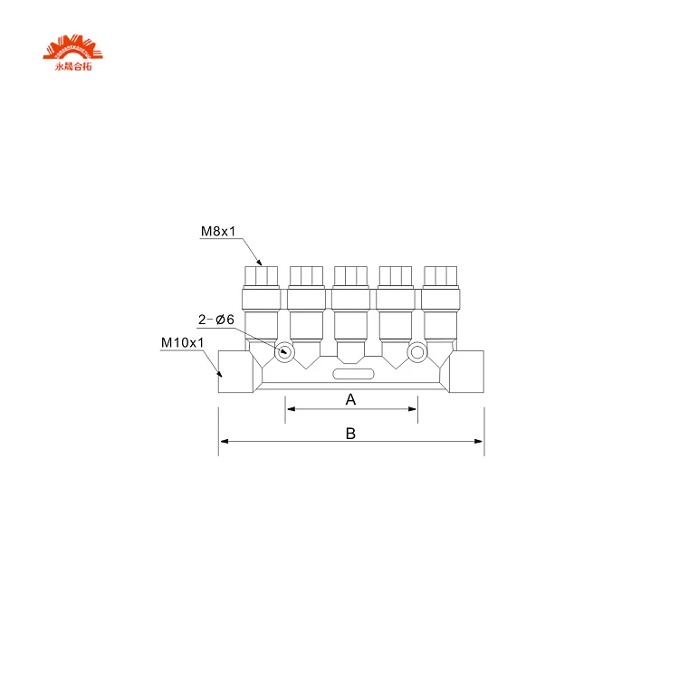 T8619 Injection Oil Row 4way Oil Distributor Volumetric Dosing Oil Distributor For CNC Machine Tools