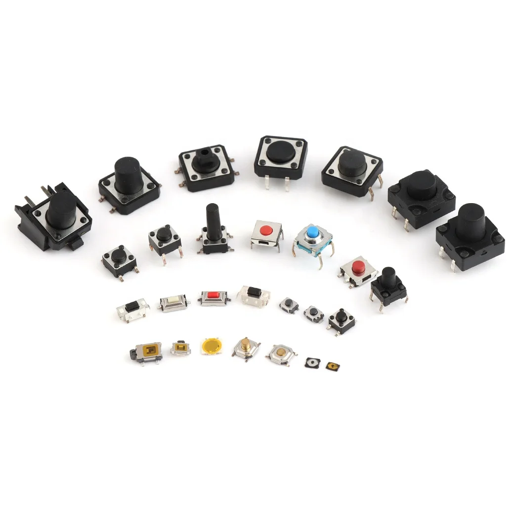 2*4/3*4/3*6/3.7*3.7/4*4/4.5*4.5/5.2*5.2/6*6/7*7/10*10/12*12 Mini Smt Smd Dip Push button Tact Switches Tactile