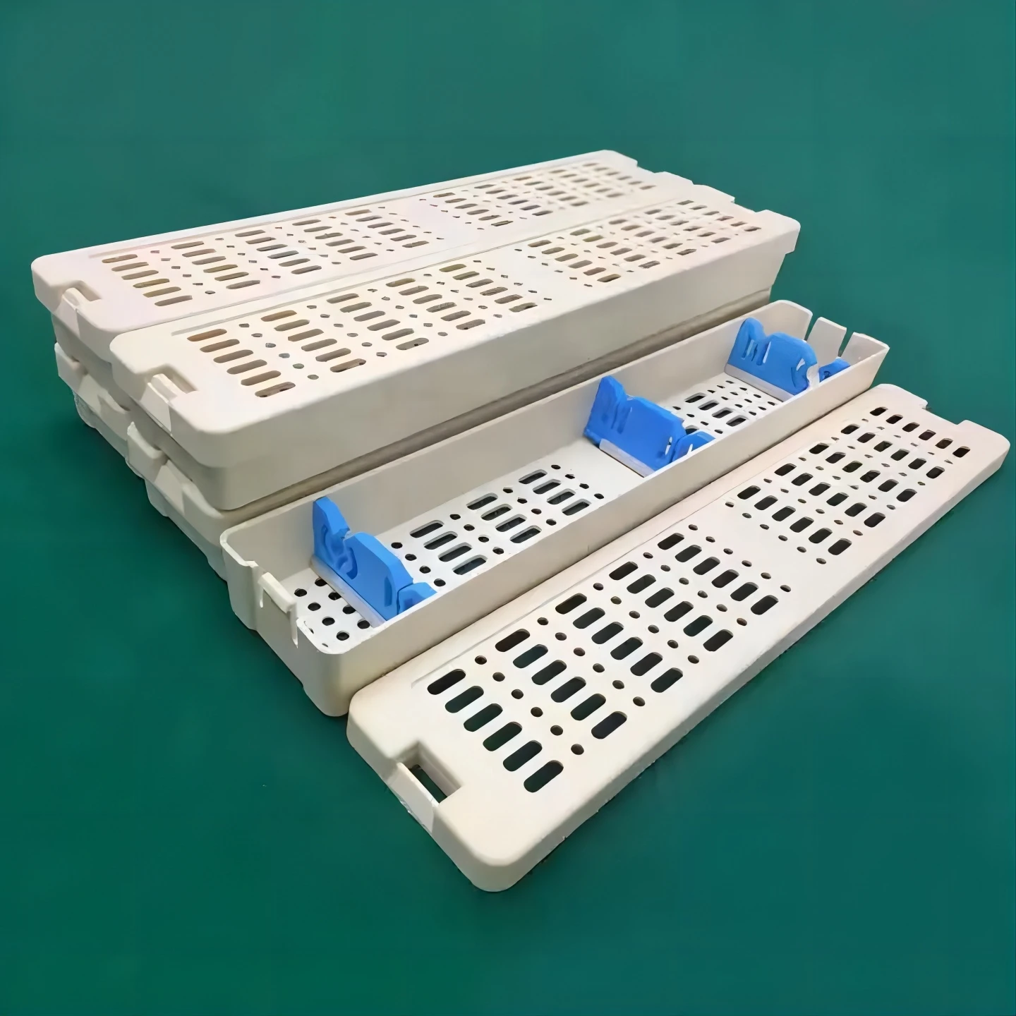 Silicone Resin Sterilizing Box Disinfecting Box Flexible Endoscope Medical Container Sterilization Tray