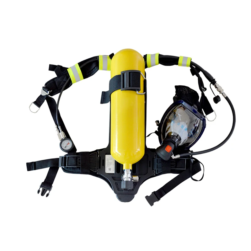 Good Quality Steel Cylinder Respirator with Full Face Gas Mask for Fire Fighting Emergency Rescue