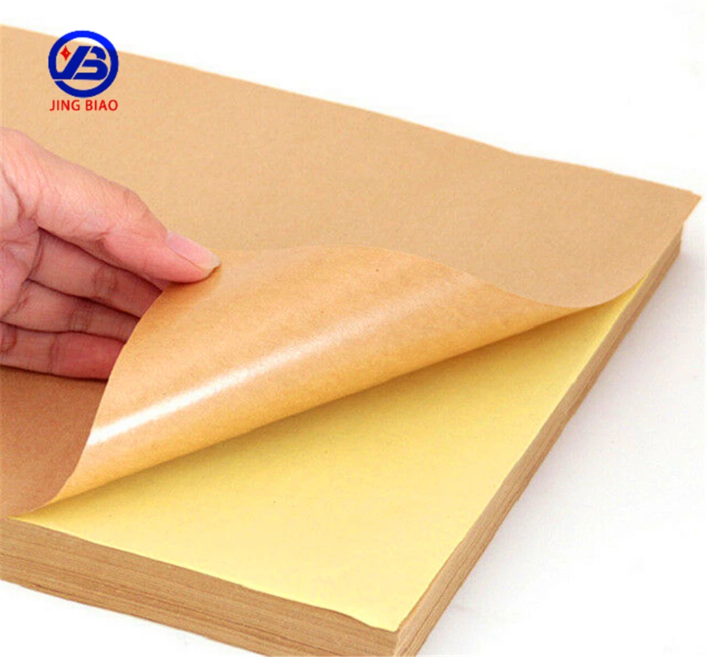 A4 Paper Wholesale Manufacturer Export Self Adhesive Kraft Paper Tape and Kraft Self Adhesive Paper Inkjet Printing Machine Use