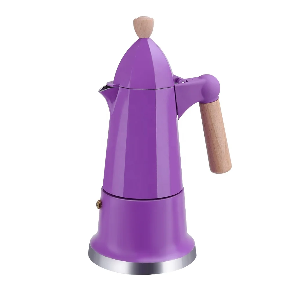 Trending products 2024 new arrivals aluminum coffee moca coffee maker 3 cups moka pot maker