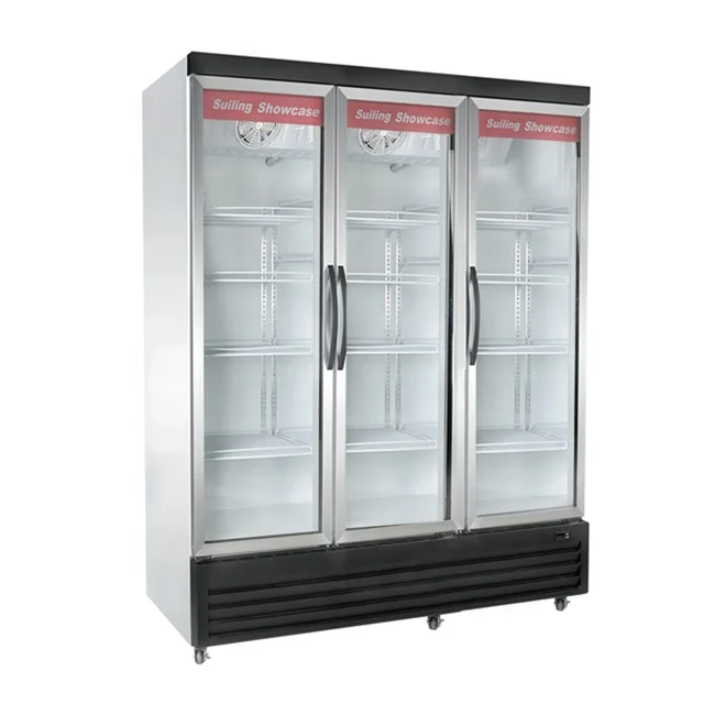 COMMERCIAL  GLASS DOOR REFRIGERATOR / SUPERMARKET BEVERAGE CHILLER DISPLAY  /DRKINS COOLER SHOWCASE LG-1200M3WP