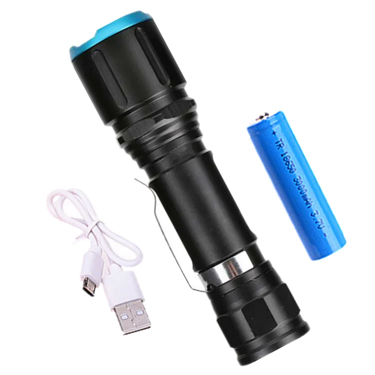 Ultra Bright Zoomable Small Blacklight Torche USB Rechargeable XML T6 LED Novel Geepas Tactical Torch Flashlight
