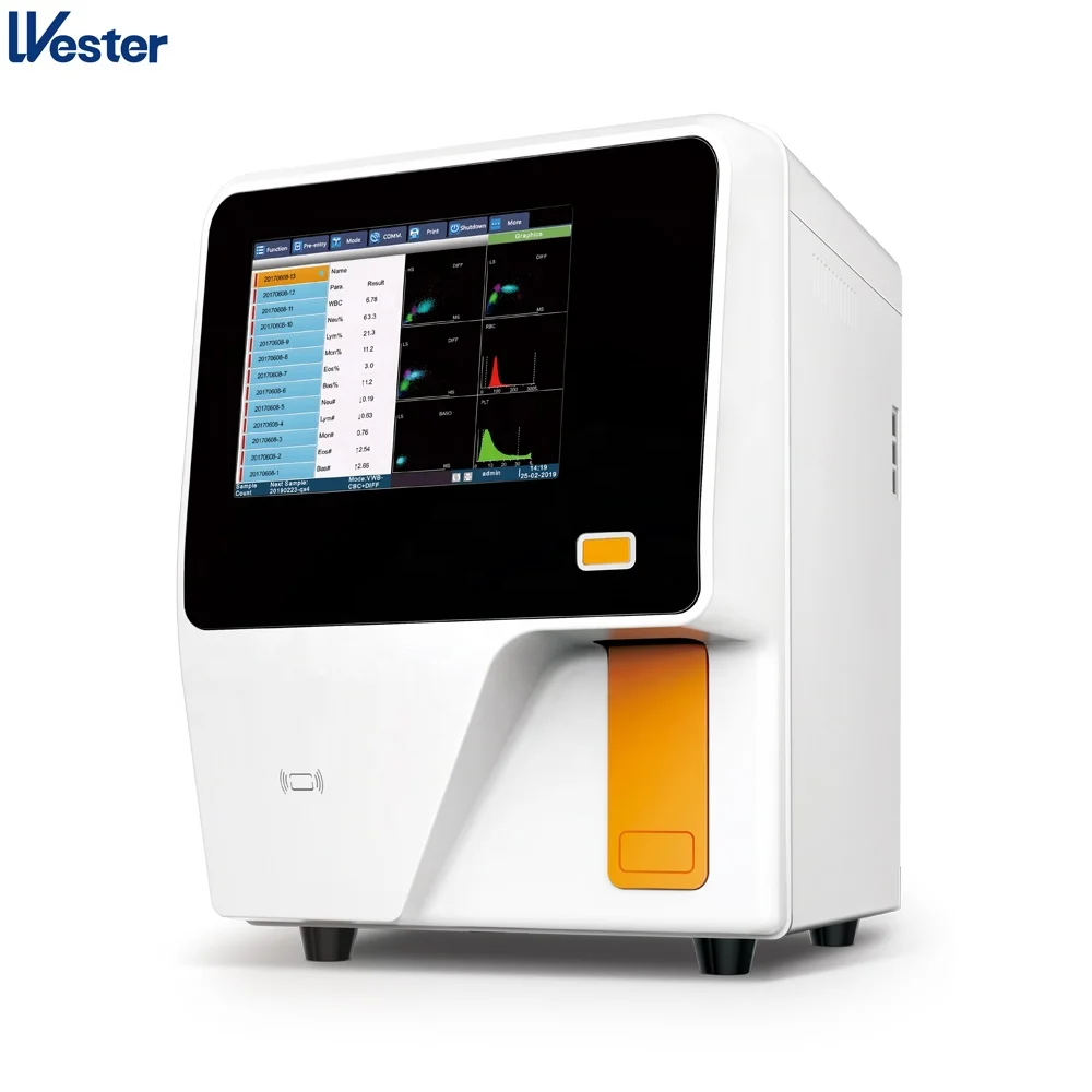 Clinical analytical instruments automatic hematology analyser 5 parts hematology analyzer manufacturers