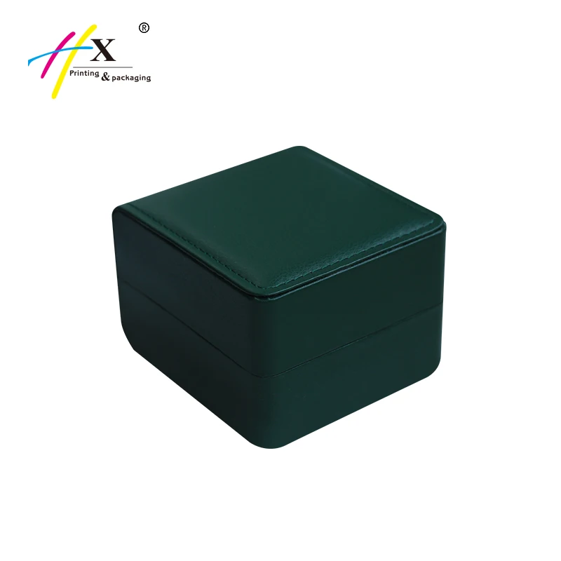2023 New Design High Quality Custom Logo Green Pu Genuine Leather Watch Box Watch Set Box Luxury Buy Watch Box With White Pillow