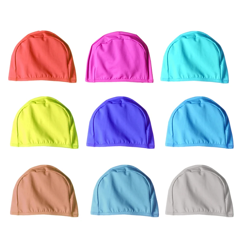 Custom Design Swim Caps Lycra Material Print OEM Logo Style Color Kids Swimming Hat Adults Swim Cap