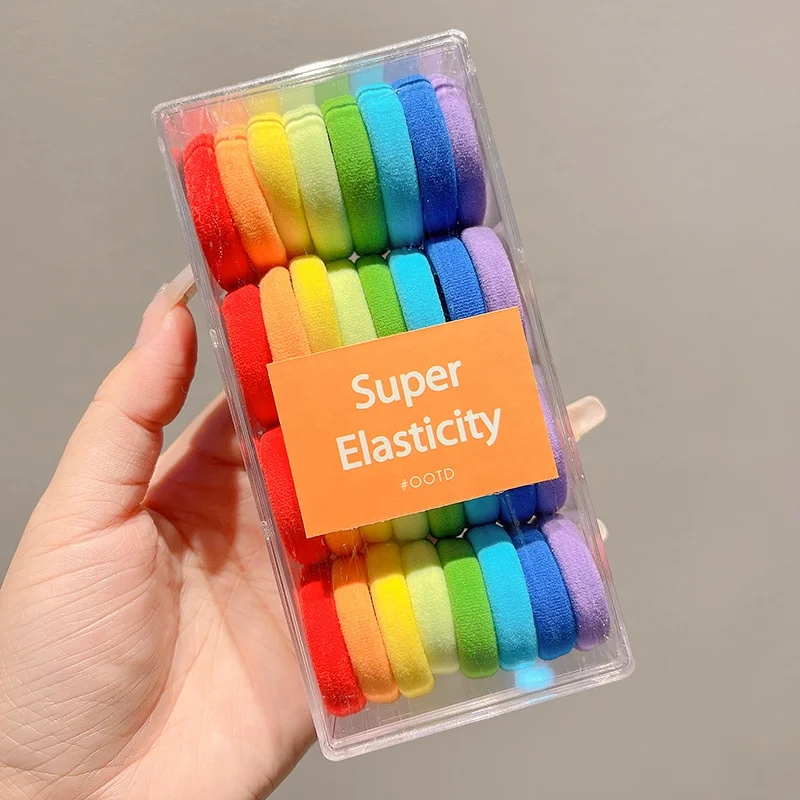 Super elasticity baby girls hair tie cute nylon ponytail holders