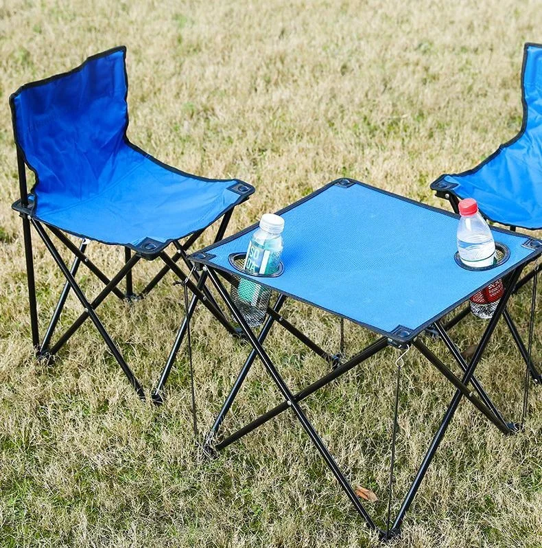 Polar Everest Outdoor Furniture Canvas Folding Foldable Camping Tables and Chairs Set Kit Portable for Car Beach Picnic Fish