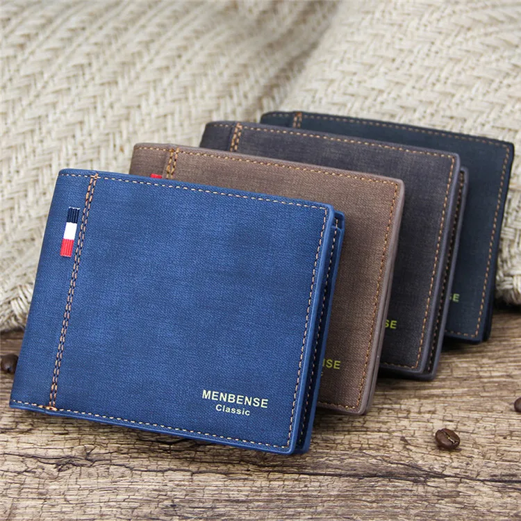 2024 selling china wholesale waterproof wallets man men classic brown business pu leather wallet as gift