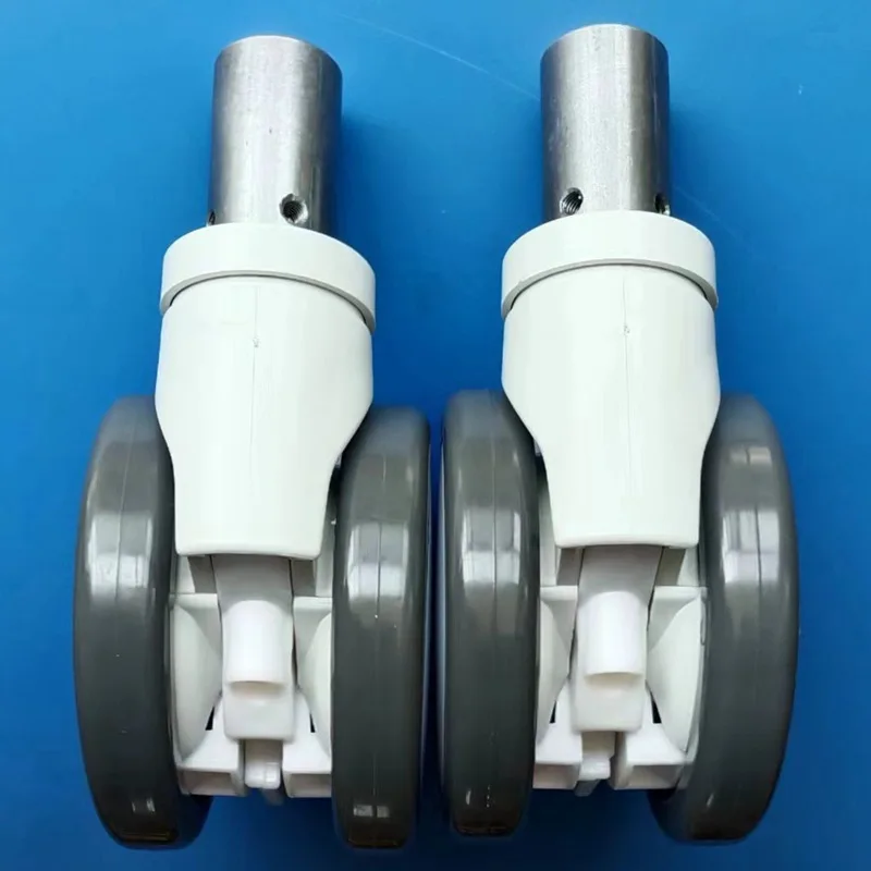 Nursing bed operating table accessories Silent wheel 5 inch caster insert rod double universal wheel Medical bed 125mm wheels