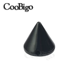 7,7*7,2 мм Пластиковые Красочные панковские шипы, заклепки, конусные бусины-гвоздики для браслетов, сумок, шляп, обуви, одежды, рукоделия, Швейные аксессуары