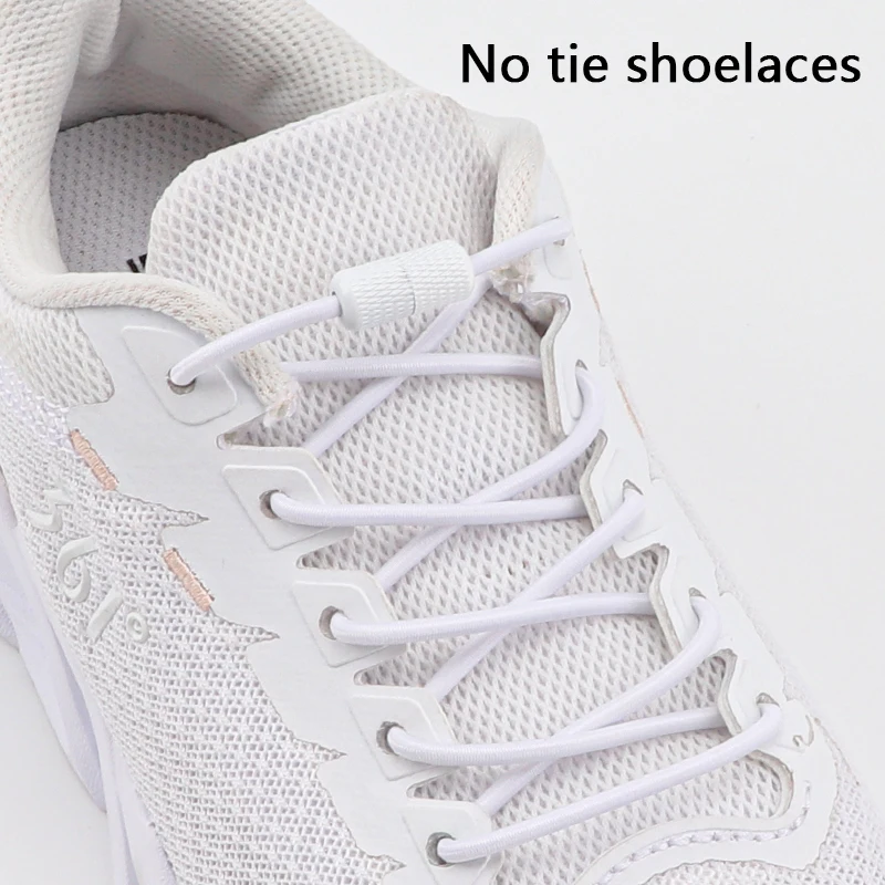1Pair No Tie Shoelaces Round Elastic Shoe Laces Sneakers Shoelace Quick Lazy Laces 25 Color Shoestring