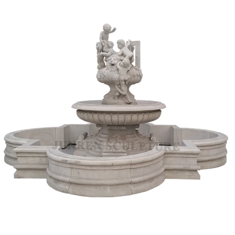 Садовый декор, Мраморная каменная статуя богини, водяной фонтан, ангел, Детская статуя, водяной фонтан, статуя лошади, водяной фонтан