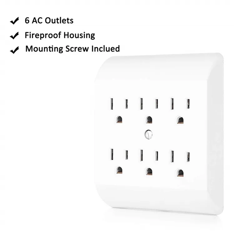 Grounded 6 Outlet Tap