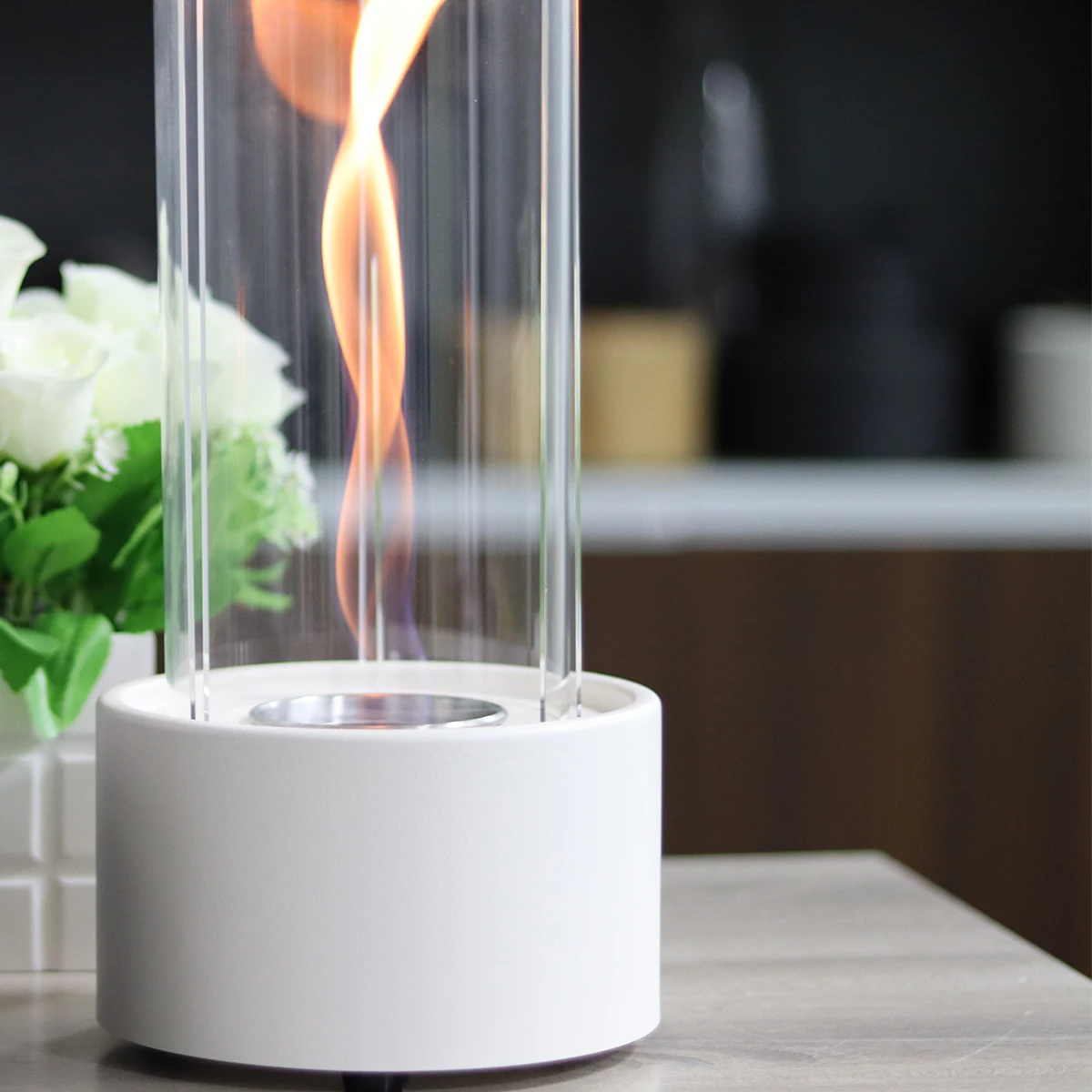 New Design tornado fireplace Ethanol Fire Burner patio Heaters Garden Decoration Tabletop Glass tabletop fire pit