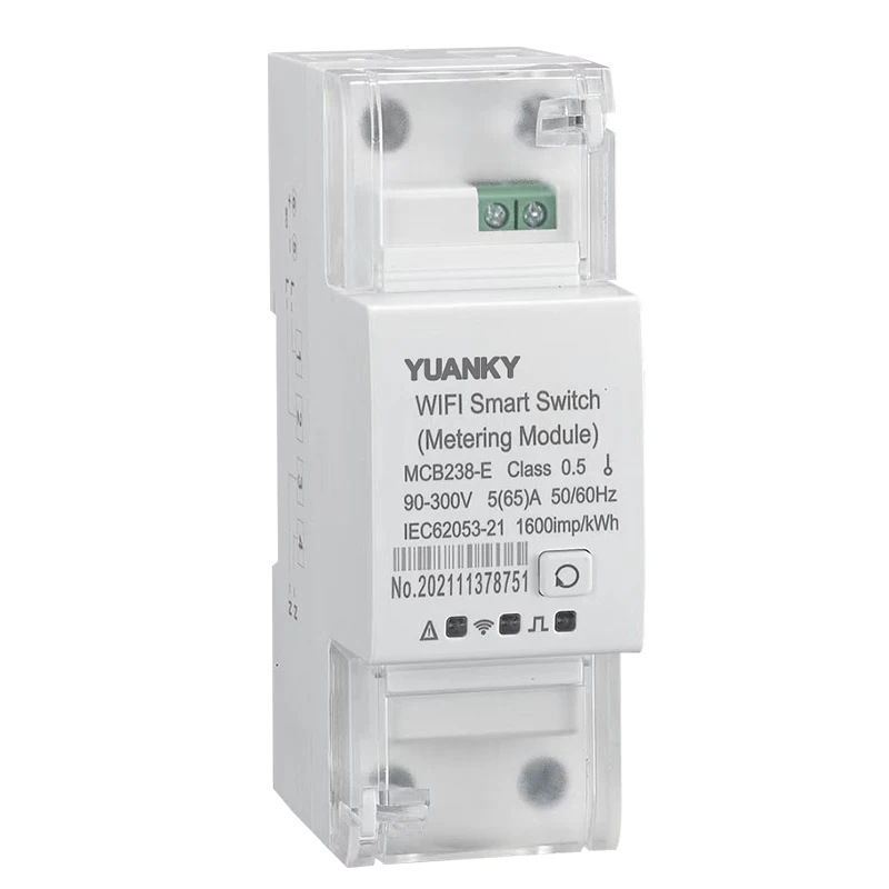 YUANKY RS485 multi-function energy meter LCD display 5(65)A 35mm din rail single phase energy meter