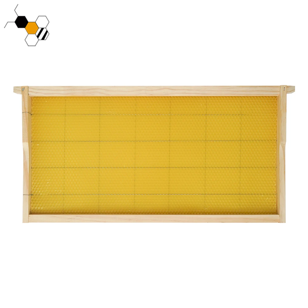 Best selling wood bee frame sheet with wax foundation bee hive frames