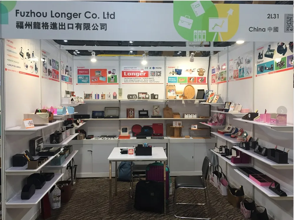 LG-B014D Triangle Prism PU Leather handmade customized Pen Holder With Clock / Photo Framed Pencil Case / Pen Cup