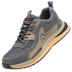 Los nuevos zapatos de seguridad antipinchazos antigolpes de gamuza de cuero puro de moda son muy rentables y de buena calidad.