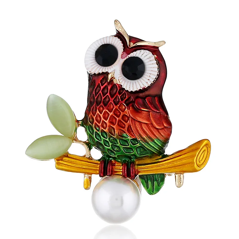2019 Creative Style Chinese Style Festive Jewelry Alloy Owl Brooch