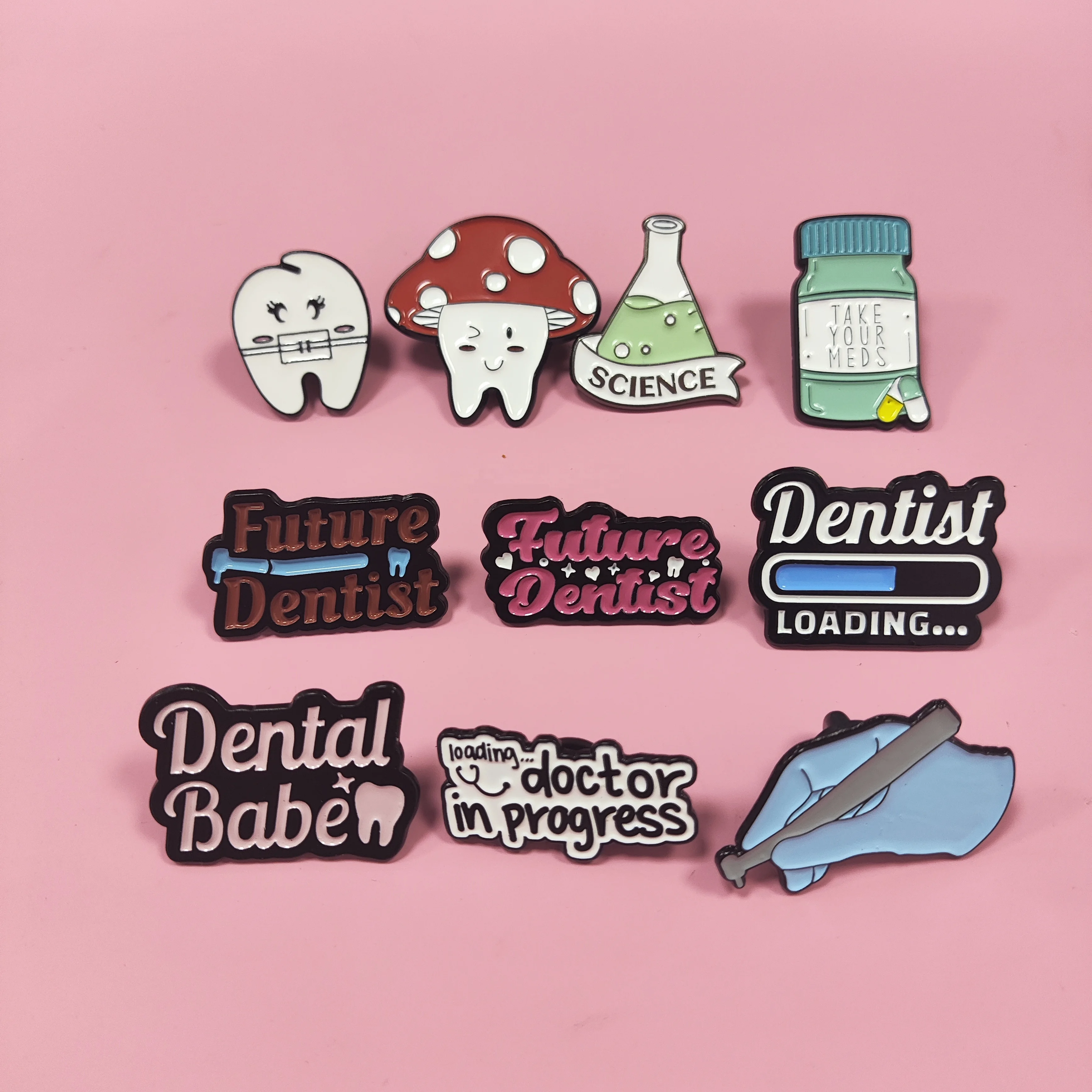 2024 Small Dentist Teeth Pins  doctor nursing health enamel medical gift nurse doctor Brooch Pins