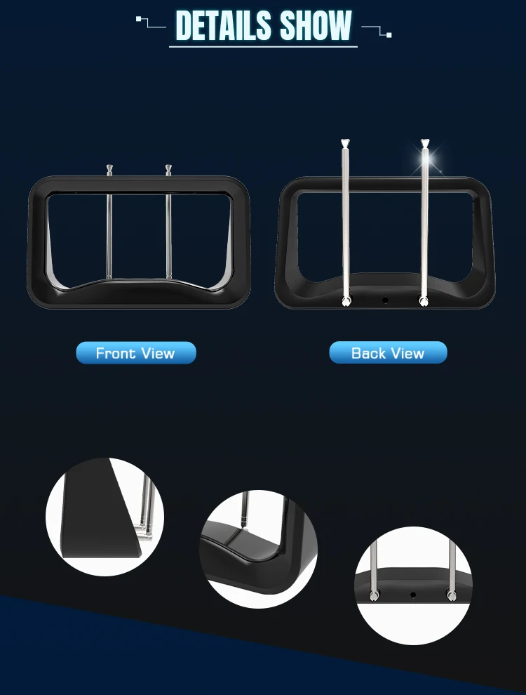 GREENTEK Amazon Hot Selling Plastic Black Digital Indoor TV  Antenna