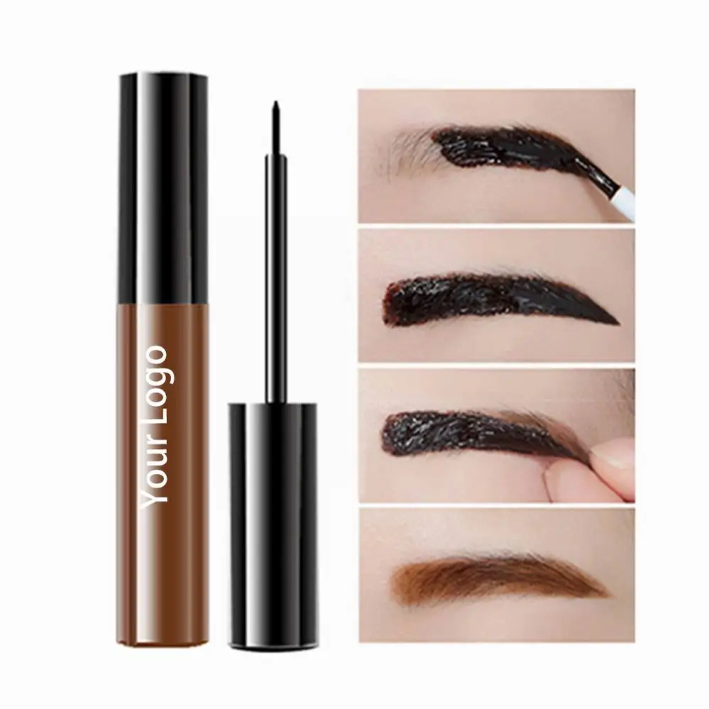Low MOQ Multi Use Waterproof Pre Mixed Henna Peel Off Eye Brow Tint Dye Kit OEM Private Label Gel Lash and Brow Tint