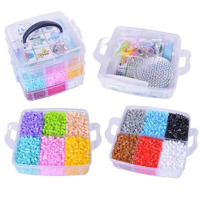 Wholesale 3 layered box cheap price diy 5mm perler beads kit
