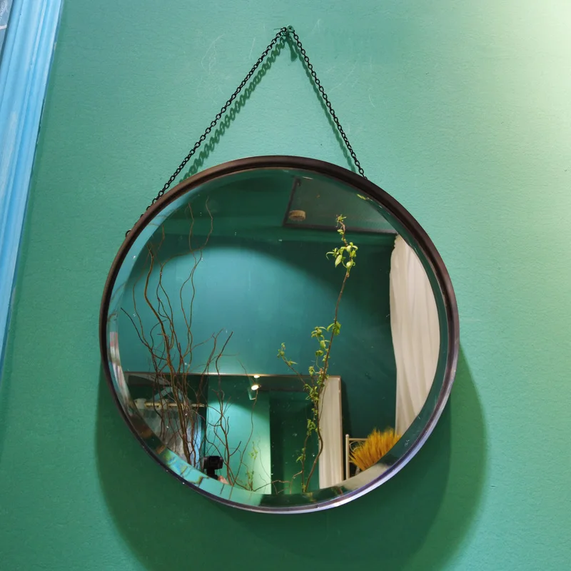 2020 nordic gold tray makeup round Decorative Wall Mirror For Home Decor