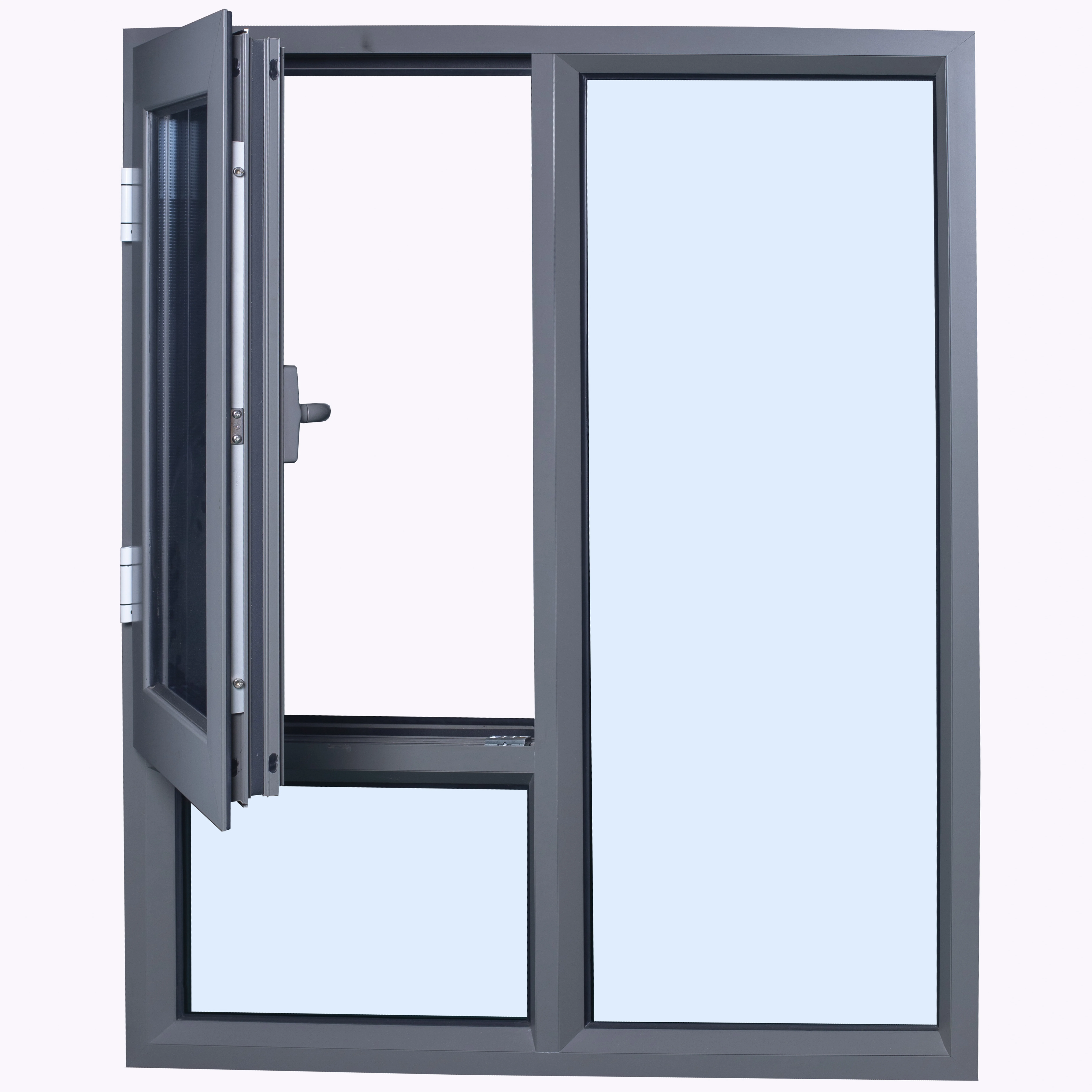 
20 Years Lifetime Break Bridge Aluminum Alloy 1.5 hour Fire Proof Glass Window with Automatic Shutdown 