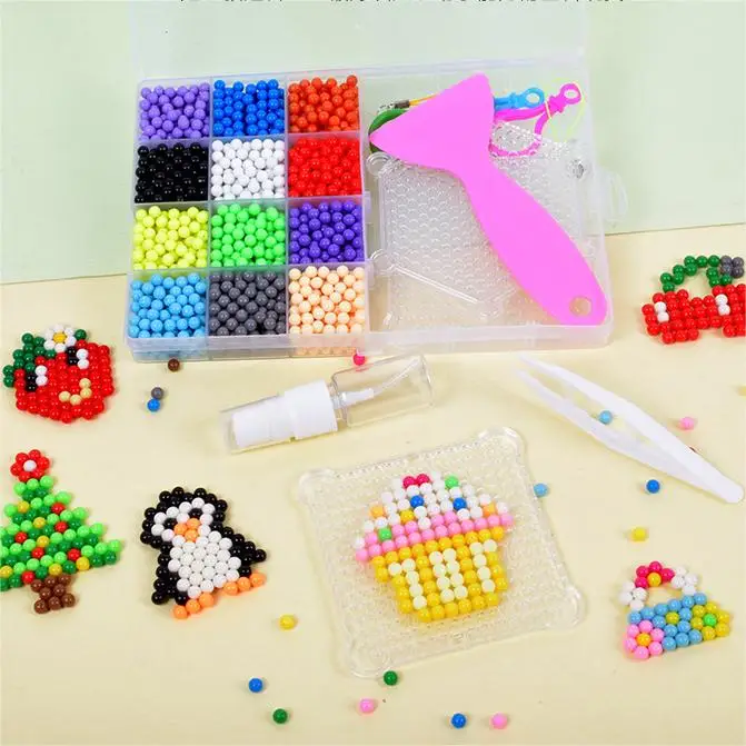 Educational DIY Magic Water Beads Toy Magic Water Sticky Bead Kit DIY Kid Educational Puzzle Toys Water Spraying Bead Crafts Toy