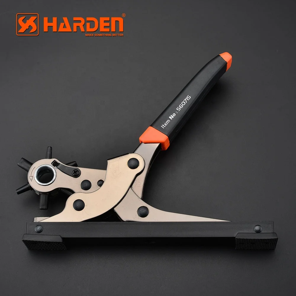 HARDEN 250mm Pro Rotary Punch Multi Hand Tool  Metal Leather Punch Pliers For round flat oval hole punching