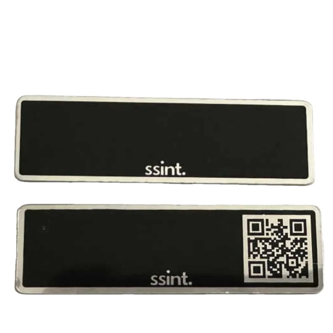 KINDABADGE High quality metal aluminum label qr code serial number label for laser engraving metal tag