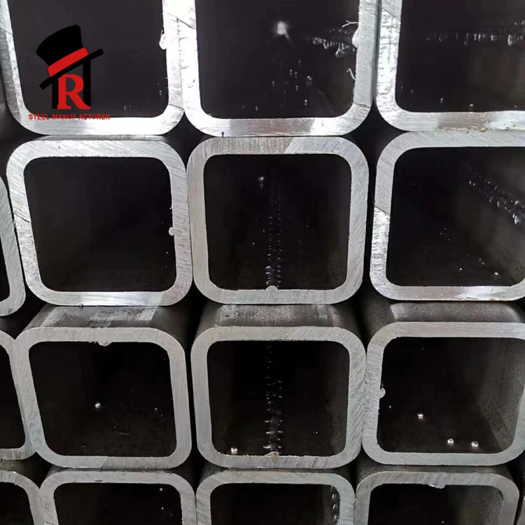 Good quality black annealed steel pipe / hollow section lowest price welded steel tube square
