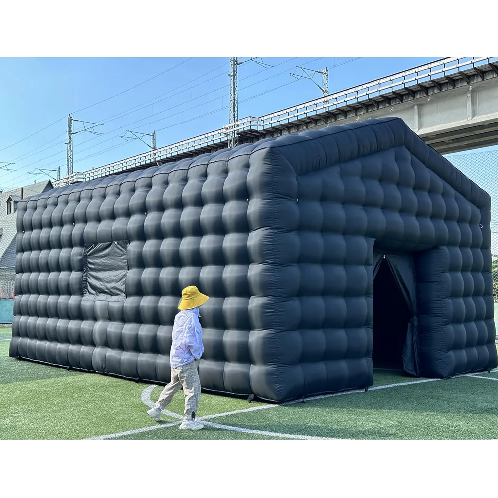 Size customizable Party Events Rental Equipment Custom Black Inflatable Night Club House Nightclub Tent for sale